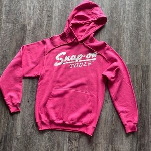 Hot pink Snap-on hoodie